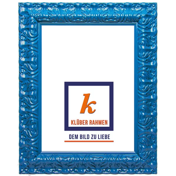 Cadre de style baroque Salamanca Color 30x40 cm | denim blue | verre standard (2 mm)