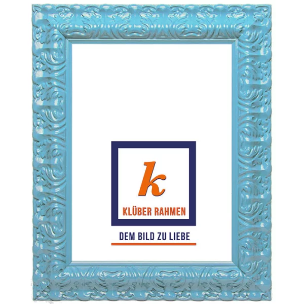 Cadre de style baroque Salamanca Color 30x40 cm | bleu clair | verre standard (2 mm)