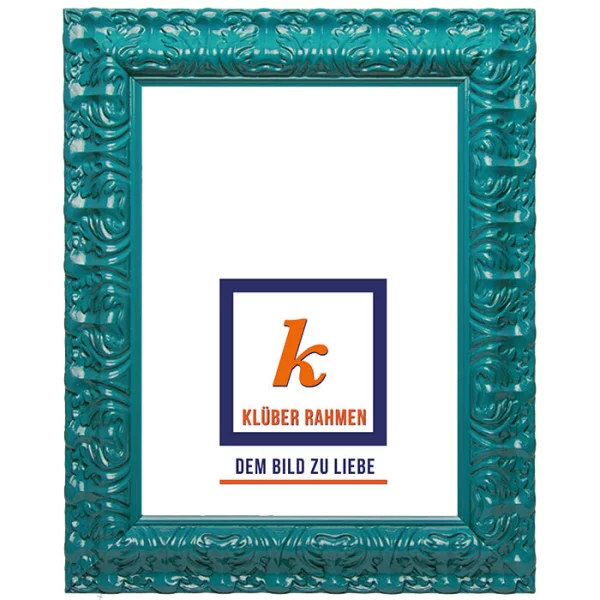 Cadre de style baroque Salamanca Color 30x40 cm | teal | verre standard (2 mm)
