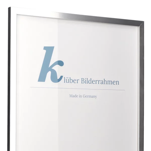 Holz-Bilderrahmen Amarante nach Maß silber | Normalglas (2 mm)