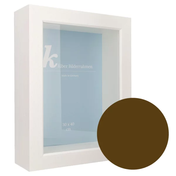 Cadre 3D en bois Dragón 30x40 cm | brown | verre standard (2 mm)
