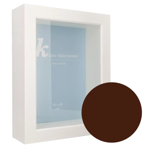 Cadre 3D en bois Dragón 30x40 cm | chocolate | verre standard (2 mm)