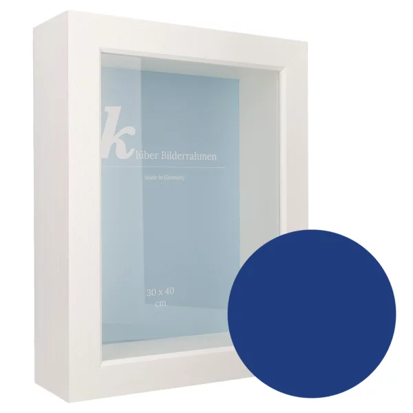 Cadre 3D en bois Dragón 30x40 cm | dark blue | verre standard (2 mm)