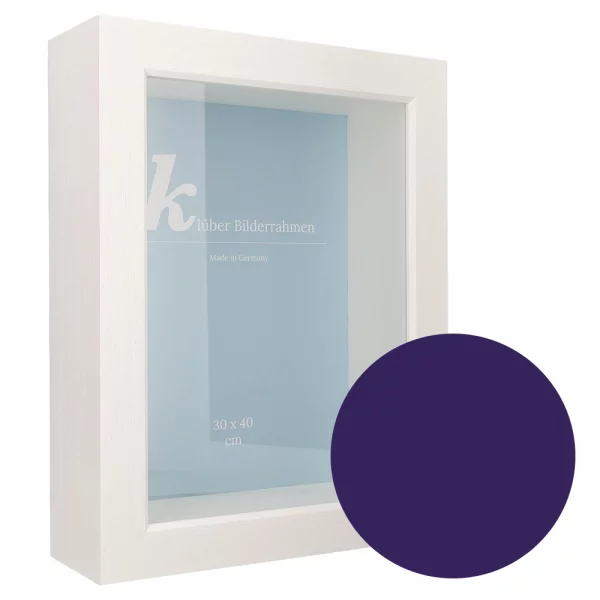 Cadre 3D en bois Dragón 30x40 cm | dark purple | verre standard (2 mm)