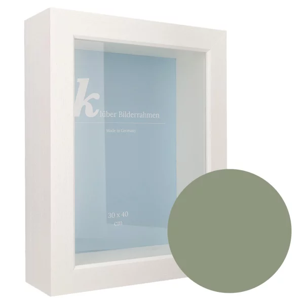 Cadre 3D en bois Dragón 30x40 cm | grey | verre standard (2 mm)
