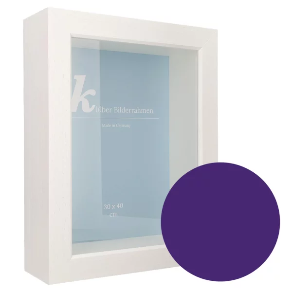 Cadre 3D en bois Dragón 30x40 cm | lilas | verre standard (2 mm)