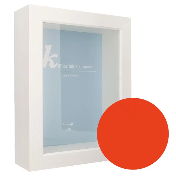 Cadre 3D en bois Dragón sur mesure carrot | verre standard (2 mm)