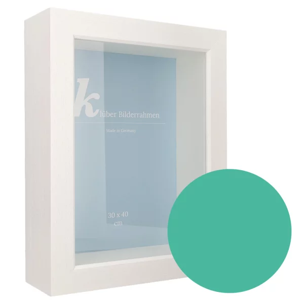 Cadre 3D en bois Dragón sur mesure jade | verre standard (2 mm)