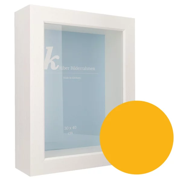 Cadre 3D en bois Dragón sur mesure light orange | verre standard (2 mm)