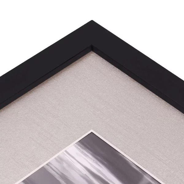 1,3 mm Passepartout in Edelmetall-Farben mit individuellem Ausschnitt 20x30 cm | Textured Silver