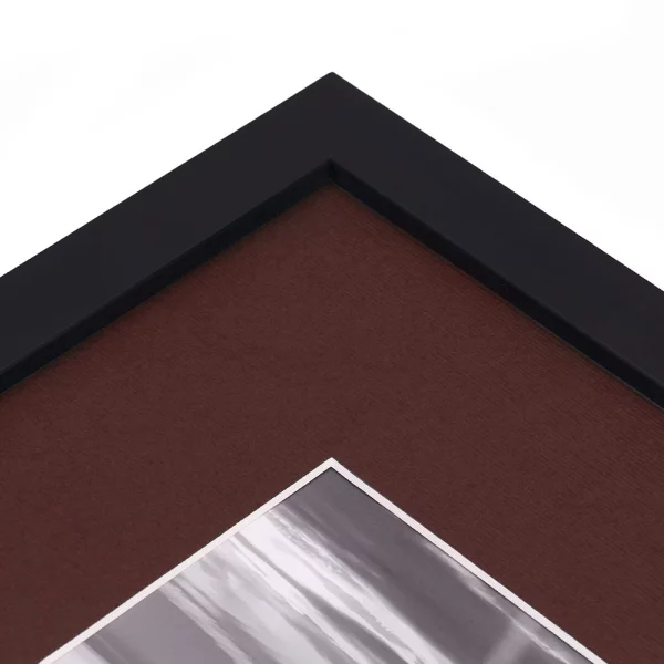 1,3 mm Strukturpapier-Passepartout - Maßanfertigung Mahogany