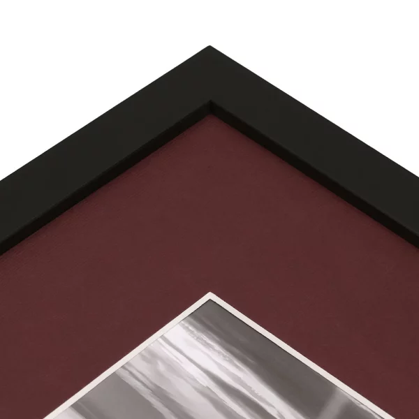 2,1 mm Strukturpapier-Passepartout mit individuellem Ausschnitt 20x30 cm | Mahogany