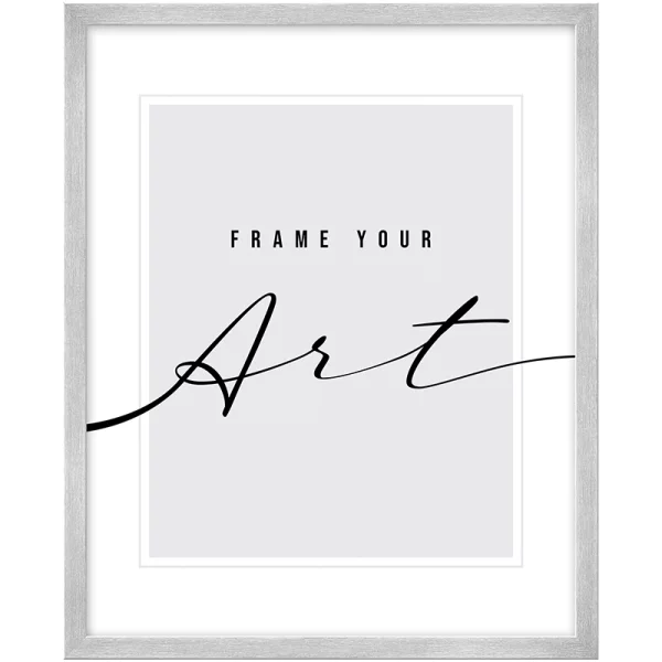 Cadre en plastique Isabella 10x15 cm | argent brossé | verre synthétique (2 mm)