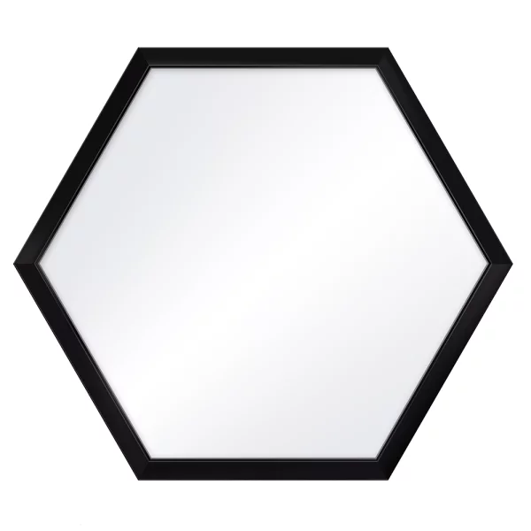 Hexagon Wandspiegel Honeycomb 35x40 cm | Schwarz | Spiegel (2 mm)
