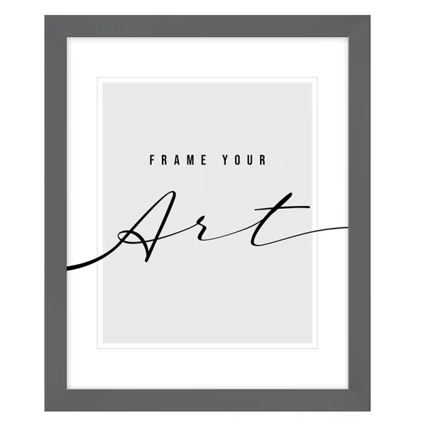 Cadre en plastique Lilia 10x15 cm | gris brossé | verre synthétique (2 mm)
