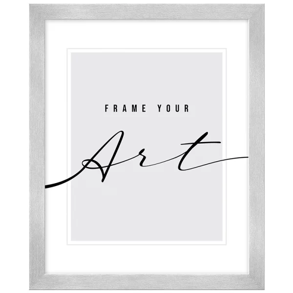 Cadre en plastique Lilia 10x15 cm | argent brossé | verre synthétique (2 mm)