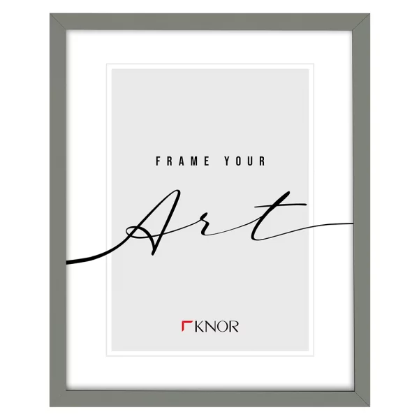 Kunststoff Bilderrahmen Maria 21x29,7 cm (A4) | Grau | Kunstglas (2 mm)
