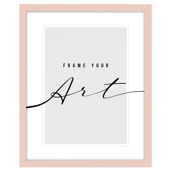 Kunststoff Bilderrahmen Maria 21x29,7 cm (A4) | Rosa | Kunstglas (2 mm)