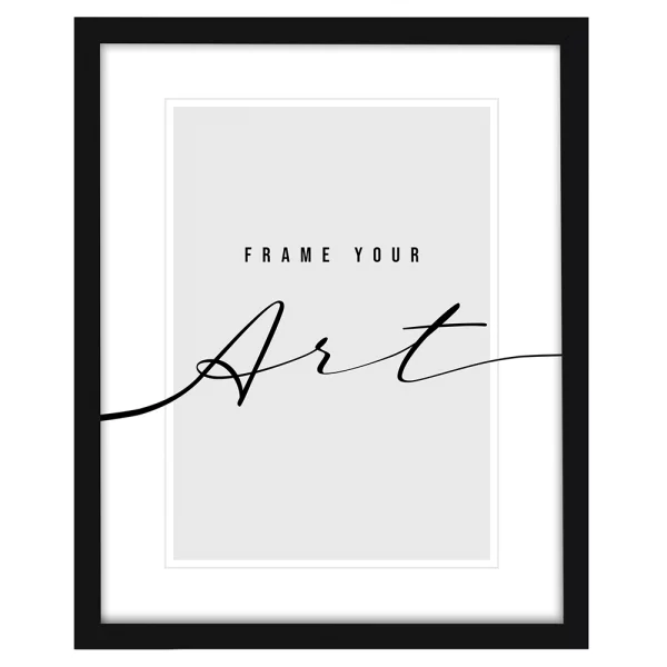 Kunststoff Bilderrahmen Maria 21x29,7 cm (A4) | Schwarz matt | Kunstglas (2 mm)