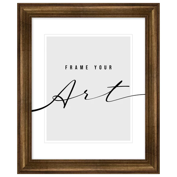 Kunststoff Bilderrahmen Silvia 18x24 cm | Kupfer matt | Kunstglas (2 mm)