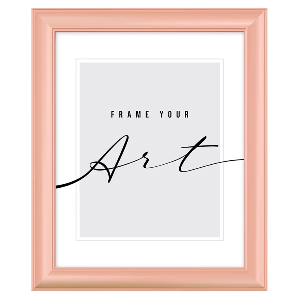 Cadre en plastique Silvia 10x15 cm | rose mat | verre synthétique (2 mm)