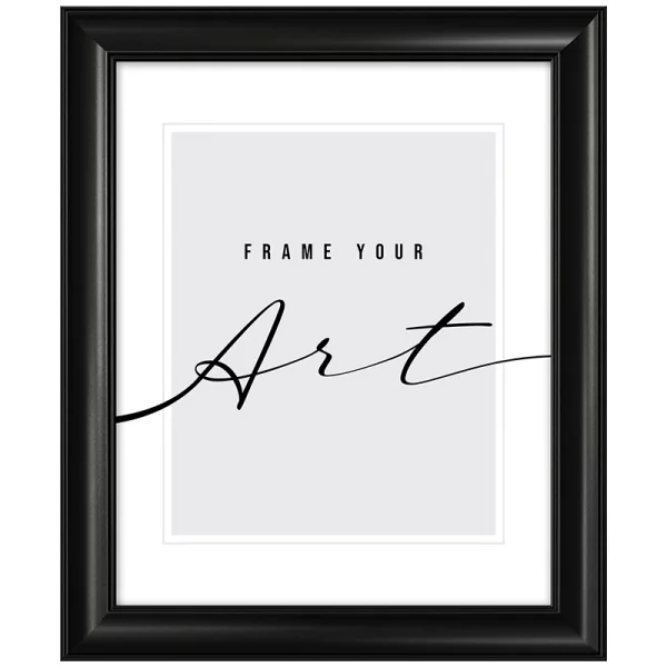 Cadre en plastique Silvia 10x15 cm | noir mat | verre synthétique (2 mm)
