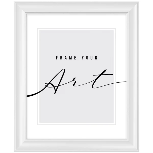 Cadre en plastique Silvia 10x15 cm | blanc mat | verre synthétique (2 mm)