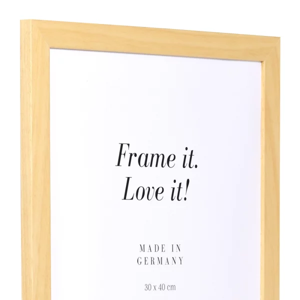 Cadre en bois Top Pro sur mesure naturel | verre standard (2 mm)
