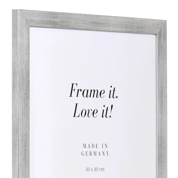 Cadre en bois Top Pro sur mesure argent | verre standard (2 mm)