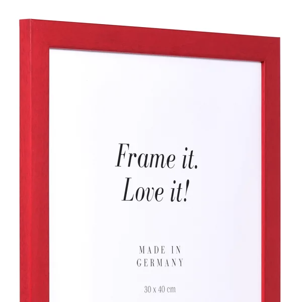 Cadre en bois Top Pro 10x15 cm | rouge | verre standard (2 mm)
