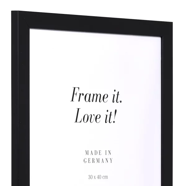 Cadre en bois Top Pro 18x27 cm | noir | verre standard (2 mm)