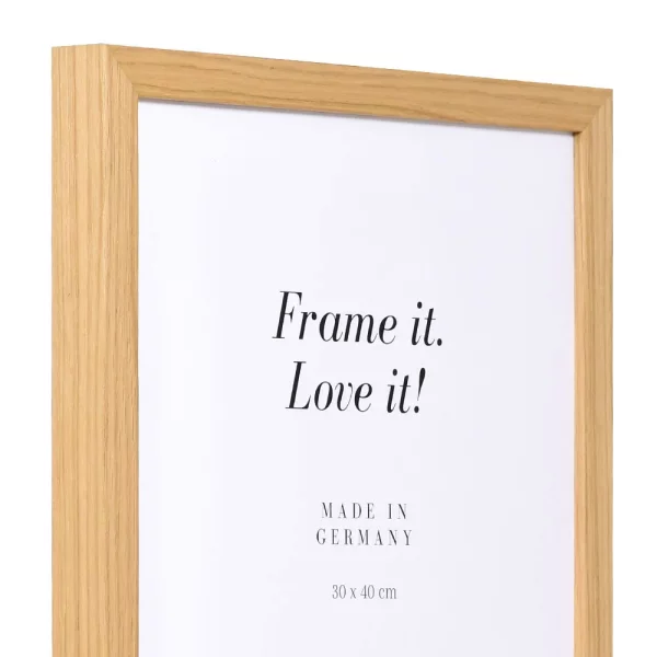 Cadre en bois Banize sur mesure chêne | verre standard (2 mm)
