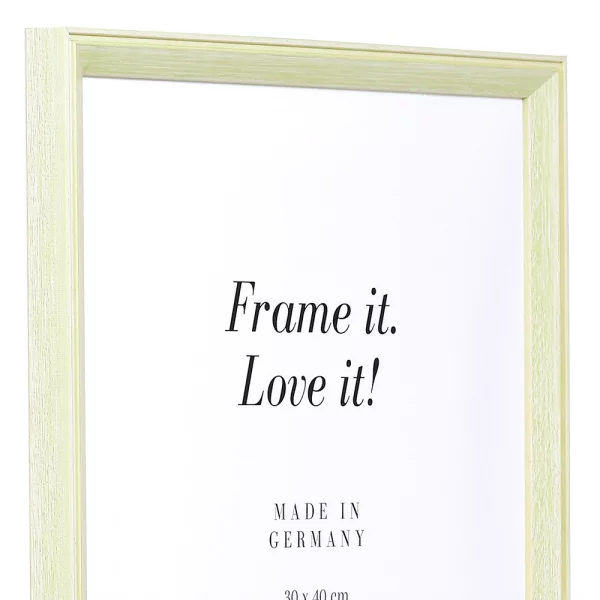 Cadre en bois Morvois 30x40 cm | vert | verre standard (2 mm)