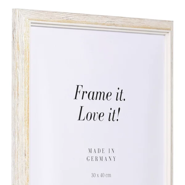Cadre en bois Nancy 9x13 cm | blanc | verre standard (2 mm)