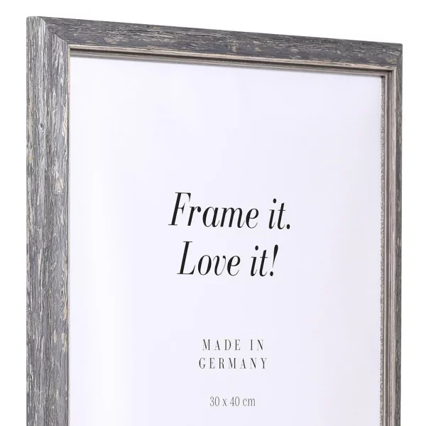 Cadre en bois Nancy sur mesure noir | verre standard (2 mm)