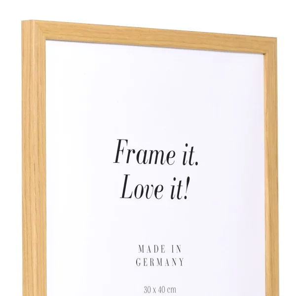 Cadre en bois Reims sur mesure chêne | verre standard (2 mm)