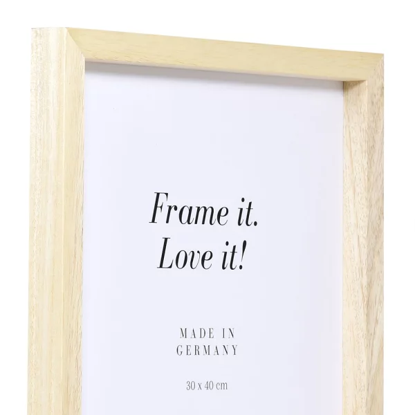 Cadre en bois Vernon sur mesure naturel | verre standard (2 mm)