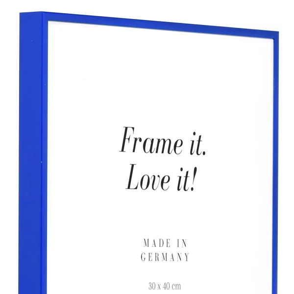 Cadre en aluminium Quadro 18x24 cm | bleu RAL 5010 | verre standard (2 mm)