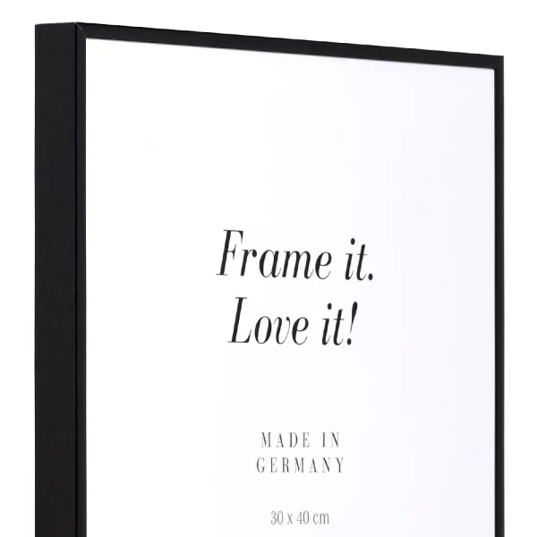 Cadre en aluminium Quadro 18x24 cm | noir brillant | verre standard (2 mm)