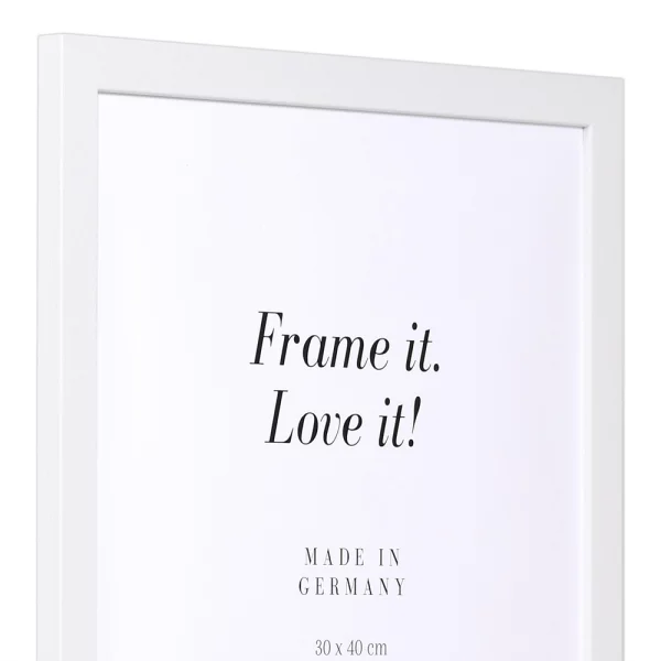 Cadre en bois Chartres 9x13 cm | blanc | verre standard (2 mm)