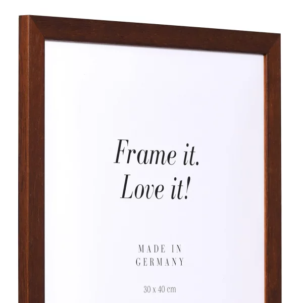 Cadre en bois Chartres 60x90 cm | wengé | verre synthétique antireflet UV 99 (2 mm)