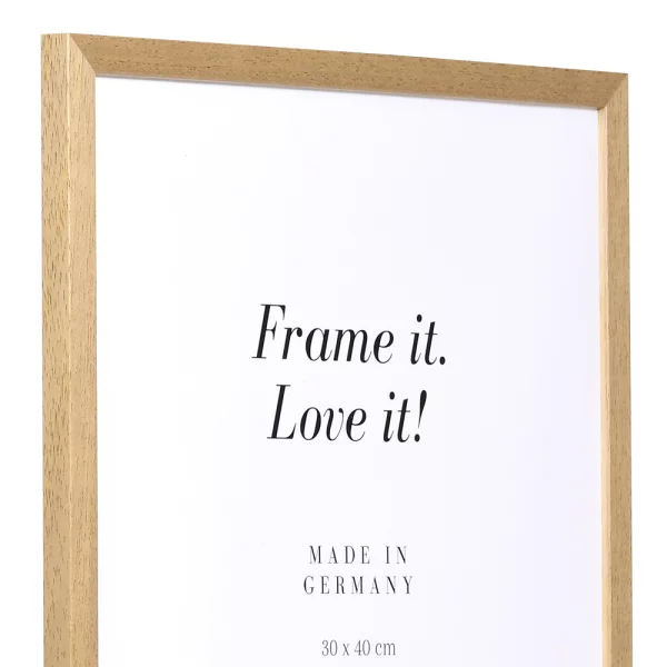 Holz Bilderrahmen Arras 50x60 cm | Eiche | Antireflexglas mattiert (2 mm)