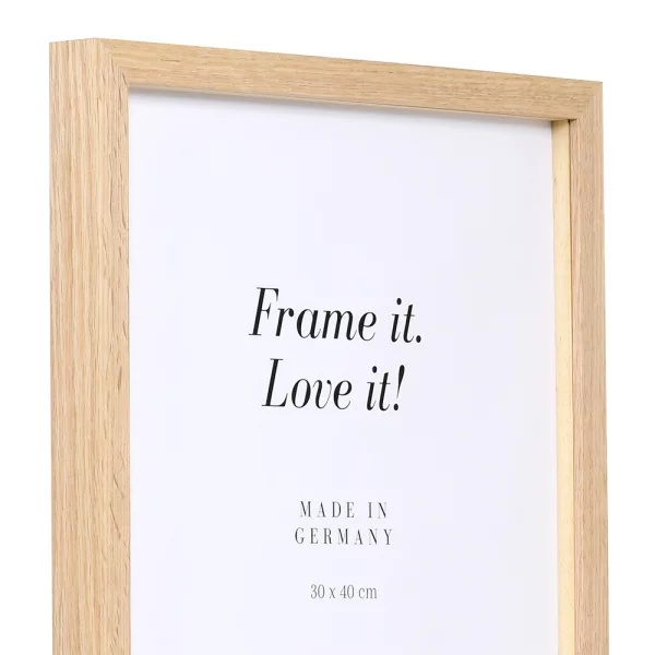 Cadre 3D Vienne sur mesure chêne | verre standard (2 mm)