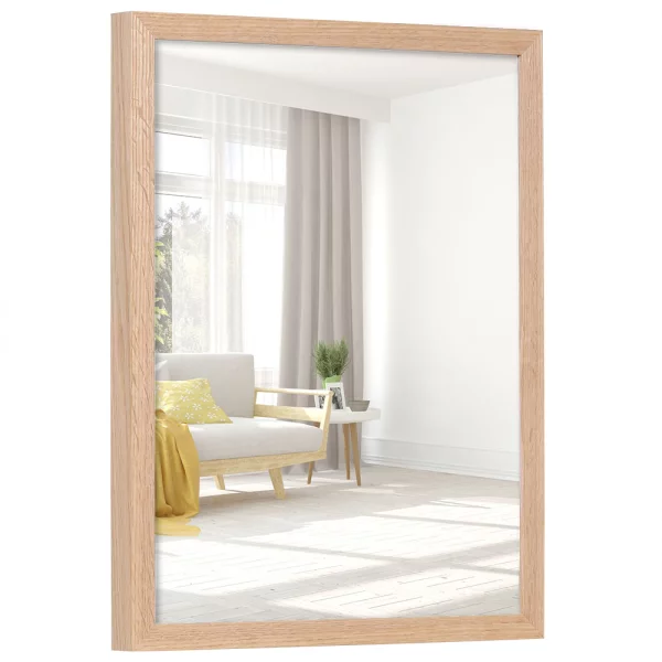 Holz Wandspiegel Vienne 25x70 cm | Eiche | Spiegel (3 mm)