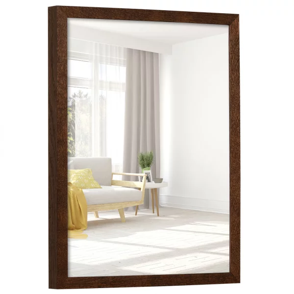 Holz Wandspiegel Vienne 25x70 cm | Nussbaum | Spiegel (3 mm)