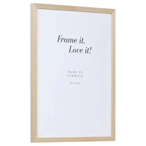 Cadre en bois de tilleul Cube sur mesure naturel | verre standard (2 mm)