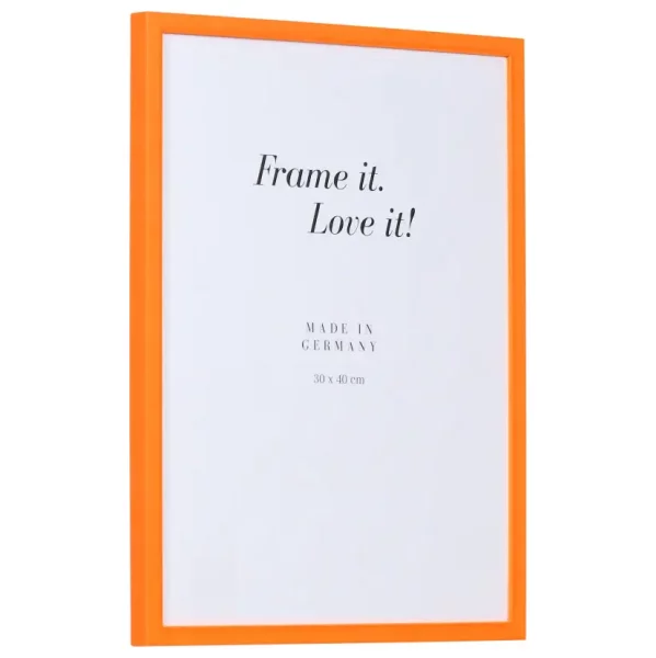Cadre en bois Neon sur mesure orange néon | verre standard (2 mm)