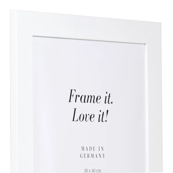 Cadre en bois Top Pro large 10x10 cm | blanc | verre standard (2 mm)