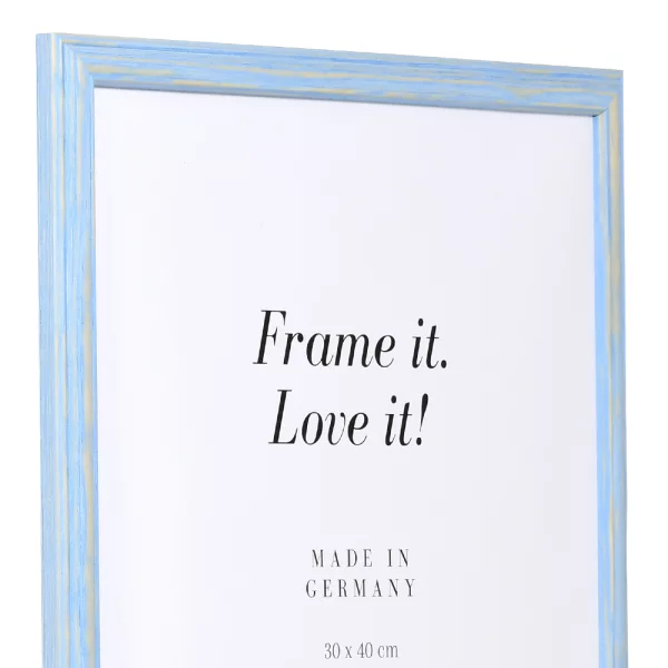 Holz Bilderrahmen Saint-Michel 25x35 cm | blau | Normalglas (2 mm)