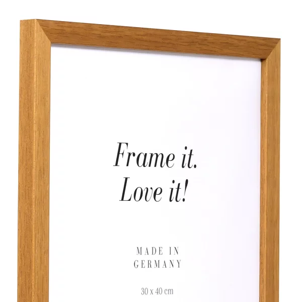 Cadre en bois Lorraine sur mesure chêne | verre standard (2 mm)